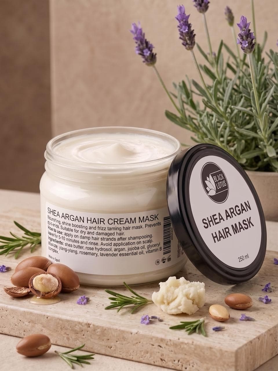 Black Lotus Shea Argan Hair Cream Mask